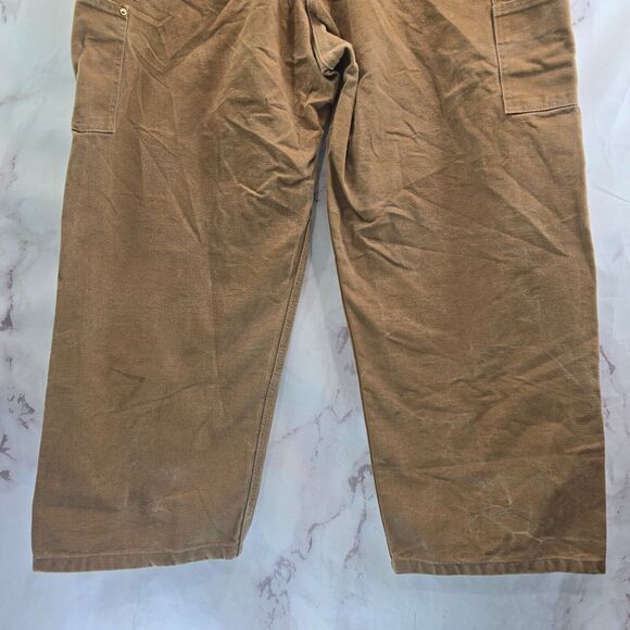 Carhartt Overalls Men 44 X 30 Bib Brown Duck Canvas Carpenter Straight R01 Vtg - Picture 11 of 12